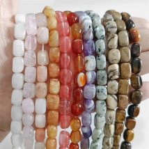 Wholesale Natural Smooth Square Stone Beads Loose Cube Bead Agates Quartzs Raw Mineral Beads for DIY Bracelets Earrings Neckalce