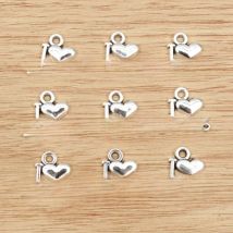 20pcs 22x18mm Antique Silver Plated I Love Jesus Handmade Charms Pendant:DIY for bracelet necklace