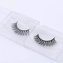 Eyelashes Real Mink Handmade Crossing Lashes Individual Strip Thick 3D Mink Lash Fake Eyelashesmakeup DOCOCER A14