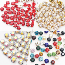 3mm-8mm Claw Sew On Rhinestones Crystal Strass Stones and Crystals Sewing Rhinestones Fabric Needlework Rhinestones Glass Beads