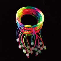 ZXZ 10pcs/lot Rainbow Macrame Multi-Colour Handmade Braided Cord Thread Friendship Bracelets Ankle Jewelry Gift