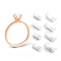 8Pcs Invisible Clear Ring Size Adjuster for Loose Rings Ring Adjuster Ring Sizer Reducer Fit Any Rings Adjuatable Tools