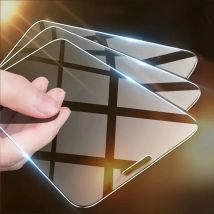 3Pcs Tempered Glass for iPhone 14 13 12 11 15 Pro Max Mini Screen Protector for iPhone 17 XR XS MAX 7 8 Plus 16 Protective Glass