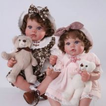 Cloveray 24 inch Realistic Vinyl Doll Lifelike Rebirth Baby Doll Vinyl Limb Cloth Body Doll High Quality Original Toy Kid Gift
