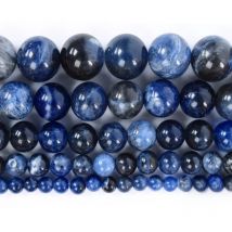 Natural Stone Dark Blue Sodalite Beads For Jewelry Making Strand 15" 4 6 8 10 12mm Pick size DBS9