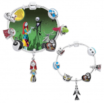 The Nightmare Before Christmas Bracelets Jack Skellington and Sally Pendant Bangle Disney Charm