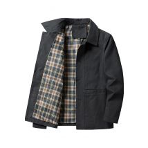 Men Autumn Winter Brand Jacket Mens Business Coats Turn Down Collar Zipper Loose Windbreaker Outerwear Mens Fashion Jackets