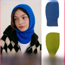 Y2k Women Knitted Balaclava Cap Winter Outdoor Unisex Men Warm Ear Protection Scarf Wool Pullover Snood Hat Collar Bonnet