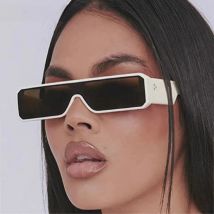 Trend Y2K Sunglasses Women Men Fashion Designer One Piece Small Square Hip Hop Punk Glasses Outdoor Driving Shades Eyewear UV400