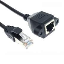 CAT5 RJ45 Cable Male to Female Screw Panel Mount Ethernet LAN 100M Network 8 Pin Extension Cable For industrial chassis computer