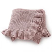 Dual-Use Baby Blankets Newborn Infant Kids Boys Girls Solid Knit Stroller Nursery Travel Bed Cradle Quilts 90*70cm Receiving Mat
