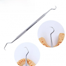 1PC Dentist Double Explorer Probe Hook Pick Teeth Tartar Clean Scraper Remover Stainless Steel Double Ends Tooth Care Tool