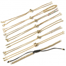 1pc Stainless Steel Adjustable Slider Chain for Jewelry Making DIY Loops Connector Pendants Bracelets Material Findings