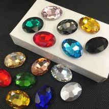 Oval Rhinestone 4x6,6x8,8x10,10x14,13x18,18X25,20x30mm All Colors Pointback Glass Crystal Stones DIY Garment dress making