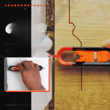 Profile Scribing Ruler Contour Gauge with Lock - Precise Scribe Tool Woodworking Edge Corner Measuring Profile Duplicator
