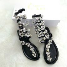Sexy Crystal Women Sandals Snake Shape Ankle Strappy High Heel Party Wedding Shoes Clip Toe Narrow Band Runway Shoes Woman 2024