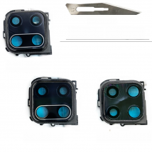 NEW Camera Rear Glass Lens Cover With Frame Holder For Xiaomi Redmi Note 9S 9 Pro With Sticker Replacement Spare Parts