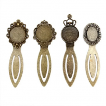 10pcs Antique Bronze Cabochon Base Bezel Trays Bookmark Glass Pendant Setting Dome for DIY Charm Punk Jewelry Making Accessories