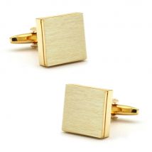 iGame Golden Square Cuff Links 4 Colors Option Metal Wire-drawing Brass Material Men's Wedding Cufflinks Wholesale & Retail