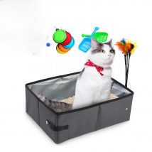 Promotion! Cat Pet Simple Folding Litter Box Waterproof Outdoor Foldable Portable Travel Toilet