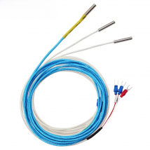 30mm Small Probe Thermocouple VaneAims Type K J PT100 0-600℃ 0.5/1/2/3M Braided Shielded Wire Sensor For Temperature Controller