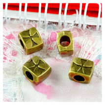 50Pcs 8x10MM Antique Bronze Plated Cross Beads DIY Jewelry Accessories