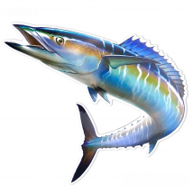 20cm 7.87inch Big Size Sea Fish Tuna Snapper Perch Waterproof Stickers for Fisherman Laptop Luggage Boat Motorcycle Car Sticker