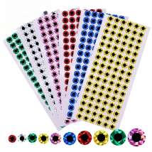 WIFREO 100pcs Flat Fishing Lure Eyes 2D Artificial Fish Eyes Sticker for Slow Jigging Metal Jig Lure 3mm-12mm Fly Tying Material