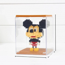 Wisehawk Hot Mini Blocks Lighting Display Base And Case Box For Plastic Diamond Building Bricks Diy Micro Action Figure Showing