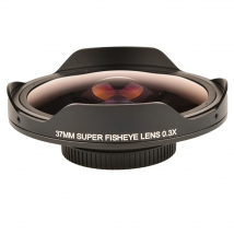 37MM/43MM Vlogmagic 0.3X HD Ultra Fisheye Lens Adapter with Hood Only for Video Cameras Camcorders Low-Dispersion Glass