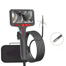 3.9mm 5 million pixels HD Two-Way Rotary 360° Industrial Piping Endoscope Camera Borescope Inspection with 5.0 Inch