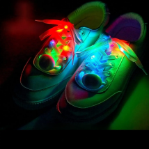 2Pcs LED Sport Luminous Shoelaces Glow Shoe Strings Round Flash Light Shoelaces Batteries No Tie Lazy Shoe Laces Party Decor