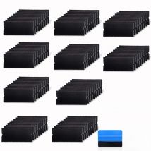 EHDIS 100pcs Vinyl Film Car Wrap Foil Fabric Felt Cloth for Carbon Fiber Hard Card Squeegee Window Tint Scraper Spare Protector