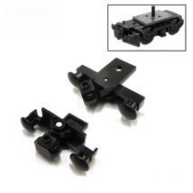 2Pcs Technical Train Buffer Beam with Sealed Magnets [Type 2 with Flat Bottom] DIY Bricks Building Blocks Train Parts Toys