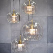 Nordic Glass Ball Led Pendant Lights Modern Kitchen Hanging Lamp Bar Loft Industrial Lamp Dining Living Room Fixtures Home Decor