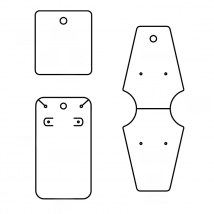 100/500/1000PCS White Black Brown Kraft Paper Personalize Logo Custom Jewelry Card Earrings Necklace Bracelet Holder Display