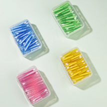 60 Pcs/Box Toothpick Dental Interdental Brush 0.6-1.5Mm Cleaning Between Teeth Oral Care Orthodontic  I Shape Tooth Floss