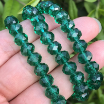 Wholesale Dark Green Austrian Crystal Glass Beads Faceted Rondelle Round Loose Spacer Beads For Jewelry Making Diy Bracelets
