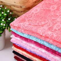 No Stretch Lace Fabric Rose Flower Plum Bossom Peony for Sewing Clothes Curtain Mesh by Meters
