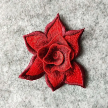 Beautiful Red Flower Collar Sewing Embroidered Lace Fabric Applique Necklines Neck Trim Clothes DIY Decorate Craft Supplies