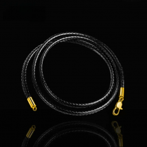 2021 New Leather Cord 40-60cm Necklace Cord Wax Rope Chain With Stainless Steel Lobster Clasp For Men Women DIY Necklace Making