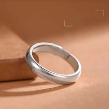 Buyee 925 Sterling Silver Couples Ring Sets Light Polishing Simple Open Ring Finger for Woman Man Wedding Fine Jewelry Circle