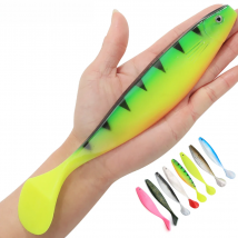 Cerill 1 PC 23.5 cm Silicone Fishing Lure Paddle Tail Pike Big Shad Bait Bass Saltwater Jig Wobbler Swimbait Artificial Tackle