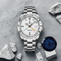 PAGANI DESIGN 2025 new men's automatic mechanical watch GMT sapphire crystal stainless steel waterproof 10Bar luminous BGW-9 rel