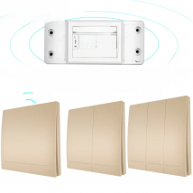 433Mhz Wireless Smart Switch RF Remote Control Receiver Push Button Controller Wall Panel Transmitter,2 way/3 way Multi-Control