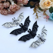2pcs Charms Large Bat Vampire Dracula Link Connector 76x26mm Antique Silver Color Pendants DIY Making Findings Tibetan Jewelry