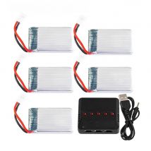 3.7V 380mah 702035 Lipo Battery Rechargeable Battery With Charger For Hubsan X4 H107 H107L H107D JD385 JD388 RC Aircraft Parts