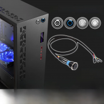 PC Host Start Restart Metal Push Button Switch DIY Computer Chassis With 60cm Motherboard Cable Power Switch 12mm 16mm 19mm 22mm