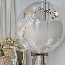 2/1Pc 18/24/36inch Bubble Balloon with Custom Name Sticker Personaled Sticker for Wedding Birthday Baby Shower Party Decorations