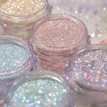 6 Colors Sparkling Aurora Super Fine Opal Nail Glitter Unicorn Powder Sequins Irregular Laser Flakes DIY UV Manicure Decorations